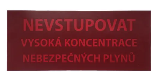 Samolepka pro Art5055 Nevstupovat, vysoká koncentrace nebezpečný